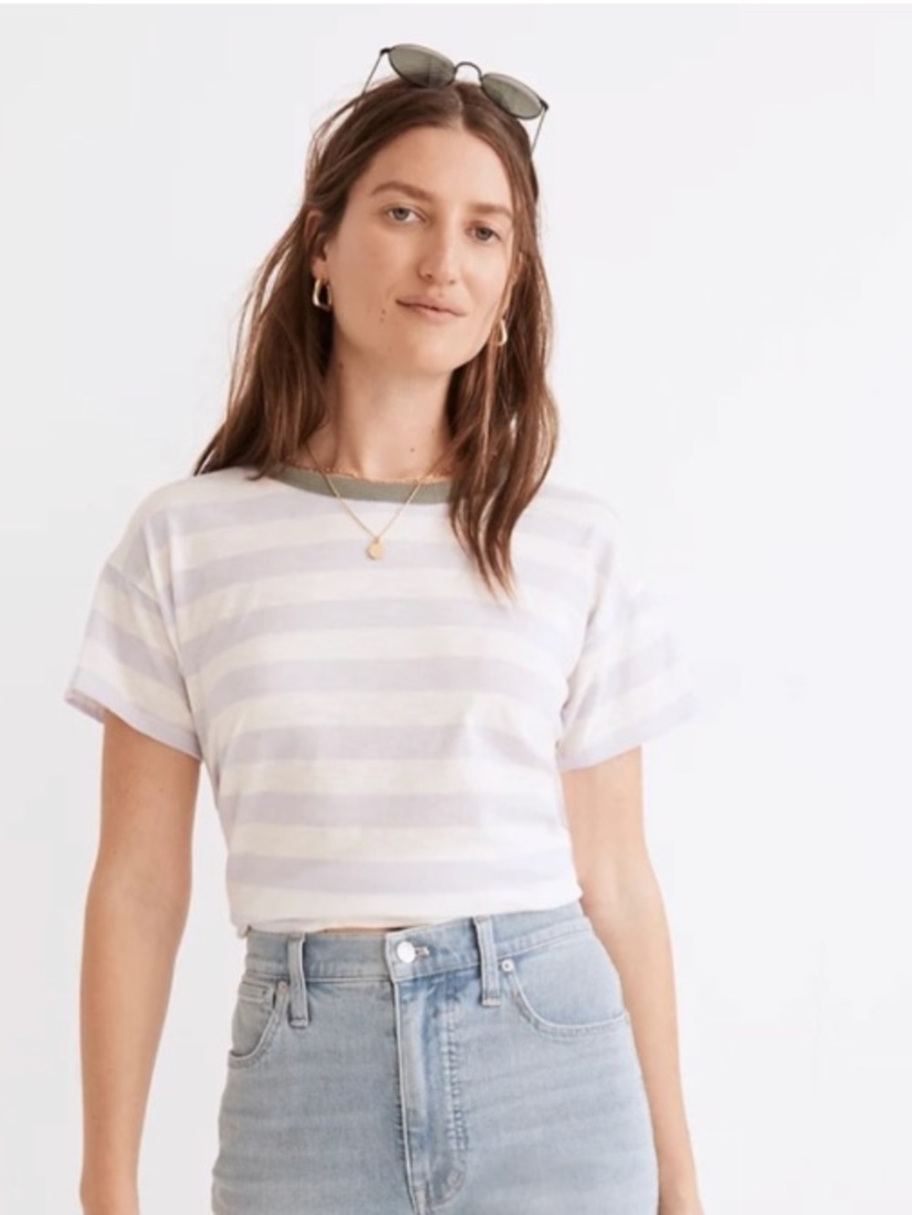 Striped Madewell Whisper Tee